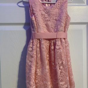 pink lace dress